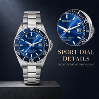 Migaga Custom Dive Watch Herrenuhr mit Edelstahlarmband, Leuchtzifferblatt, Sportliche Mechanische Uhren für Männer