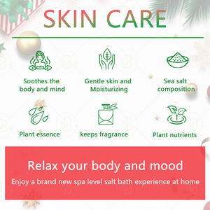 Bomba seti için organik Xmas banyo Aloe Vera & gül yaprakları doğal cilt bakımı noel hediyesi aile ve arkadaşlar için - Product Image 4