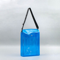 Nouveau sac à bandoulière en PVC de couleur holographique imperméable à l'eau imprimé de logo personnalisé sac à bandoulière en PVC transparent pour filles femmes