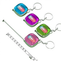 Mini mètre ruban portable en acier coloré de 2 m, multi-tailles, avec porte-clés, idéal pour la maison