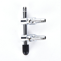 Vanne de régulation du débit d'air Cuivre chromé Accessoires pour aquariums et accessoires Distributeur d'air en métal pour aquarium