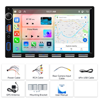 Autoradio Android Podofo 7 pouces avec écran tactile IPS, 6+128 Go, CarPlay, Android Auto, GPS, WiFi, FM, RDS, USB, avec clavier piano, OEM/ODM Factory