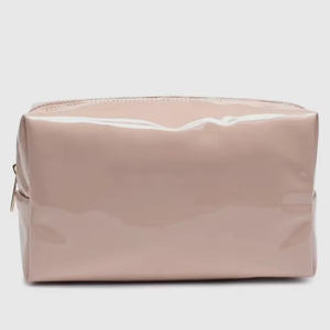 Parlak Rugan Makyaj Düzenleyici Çantası Su Geçirmez Kozmetik Çantası Siyah/Pembe/Bordo Özel Logo Desteği - Product Image 4