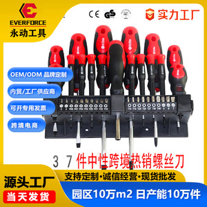 <b>Screwdriver</b> <b>Set</b> 37 Piece With Replaceable <b>Bits</b> Magnetic T Type Phillips Flathead Repair Tools Hand Tool Kit - Product Image 4