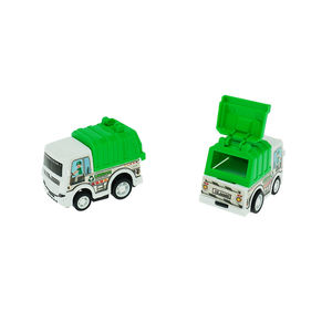 Plastik tarik kembali lingkungan kendaraan sanitasi teknik mobil mainan gesekan untuk anak-anak kejutan besar telur 70 MM kapsul - Product Image 4