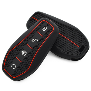 Funda Protectora de <span class=keywords><strong>Silicona</strong></span> Negra para <span class=keywords><strong>Llave</strong></span> de Coche, Resistente, Suave e Impermeable, con 4 Botones, para Reemplazo de Llaves de Vehículos - Product Image 5