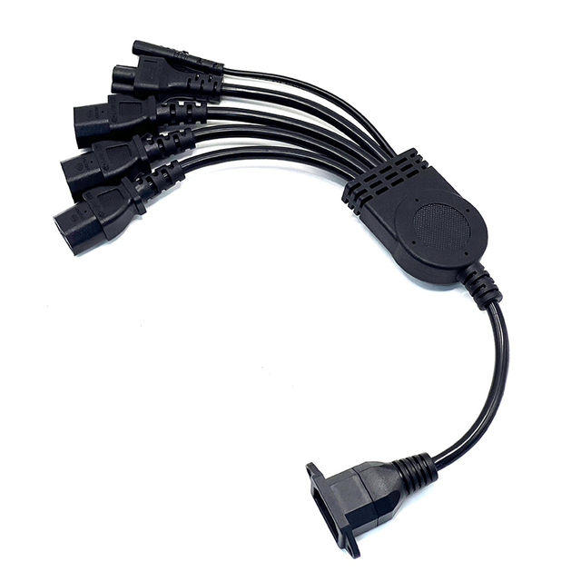 Factory Customized 5-in-1 Multi-Interface Power Cord 50cm Female to Male C15 C9 C7 C5 C1 C13 High Current AC Extension Cable