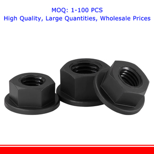 Écrou à bride en nylon en plastique hexagonal filetage métrique écrous à fond plat noir M3 M4 M5 M6 <span class=keywords><strong>M8</strong></span> M10 M12 isolation thermique et électrique - Product Image 3