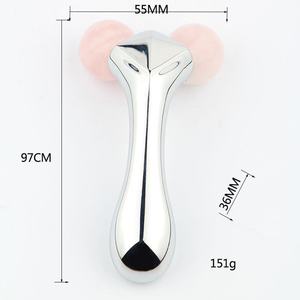 Clearance 100% Natural <b>Jade</b> <b>Roller</b> Massager Face Lift & Skin Tightening Jawline Massage Easy Carry Body-Wide Use Home Commercial - Product Image 2