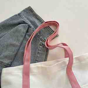 กระเป๋าผ้าแคนวาสขนาดใหญ่พิมพ์โลโก้ของคุณเอง  แบบกำหนดเองได้ พร้อมซิป - Product Image 4