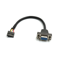 Câble d'assemblage avec connecteur mâle RS-232 avec capuchon, connecteur de montage sur panneau DB9 vers câble Dupont 6 broches