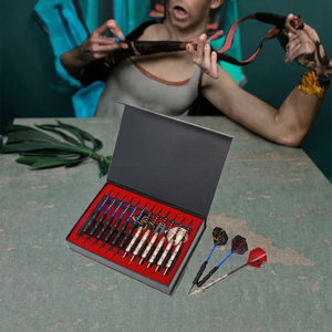 Ensemble de <span class=keywords><strong>fléchettes</strong></span> de 22 g en boîte cadeau exquise, 12 pièces, fabrication directe d'usine, tige en aluminium durable de 484 g - Product Image 2