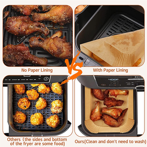 Warehouse Stock 20*5cm Air Fryer Baking <strong>Paper</strong> Square Silicone <strong>Airfryer</strong> Liners <strong>Airfryer</strong> Parchment Silicone <strong>Paper</strong> for Home Use - Product Image 3