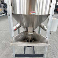 Miscelatore Industriale Verticale in Acciaio Inox per Granuli e Pellet di HDPE LDPE PVC con Riscaldamento
