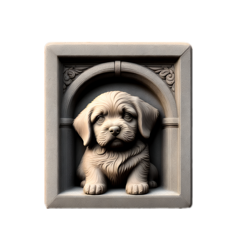 Shunxu Resin Dog Memorial Plaque Outdoor
