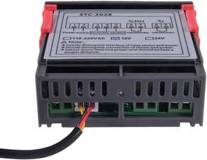 Aismartlink ตัวควบคุมอุณหภูมิแบบสองจอ DC <span class=keywords><strong>12V</strong></span>, <span class=keywords><strong>STC</strong></span>-<span class=keywords><strong>3028</strong></span>พร้อมสายเคเบิลยาว1เมตร - Product Image 5