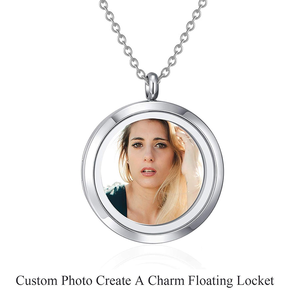 Colliers Pendentifs Médaillon Reliquaire Photo Rond en Acier Inoxydable pour Bijoux Cadeau Femme Homme - Product Image 6