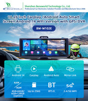 Écran intelligent pour voiture Android 15 de 10,26 pouces, OEM d'usine, 4G LTE/Wi-Fi, CarPlay sans fil, Android Auto, double DVR, 8 Go+128 Go, 4+64 Go