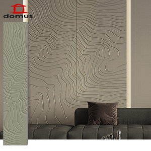 Panneaux muraux décoratifs contemporains haut de gamme en composite bois-plastique, design texturé 3D sculpté, pour salon et chambre à coucher - Product Image 6