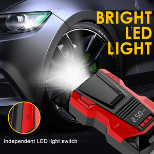 Gonfleur de pneu prise murale AC et pompe à pneu à double usage 12V DC avec compresseur d'air de carte de transformateur de tension pour voiture berline - Product Image 3