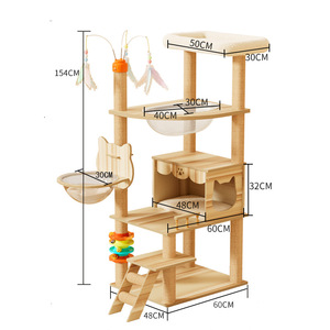 โรงงานผลิตต้นไม้แมวออลอินวัน ที่ลับเล็บแมว ที่นอนแมว แคปซูลอวกาศ หอคอยแมวขนาดใหญ่ สำหรับแมวหลายตัว - Product Image 6