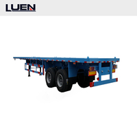 Remorque à plateau de bonne qualité, 60/80 tonnes, 3/4 essieux, modèle d'occasion avec suspension pneumatique et levage