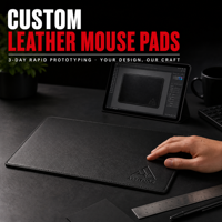 Tapis de souris en cuir personnalisé, usine OEM ODM, logo en relief, tapis de bureau, vente en gros, taille personnalisée, bord cousu