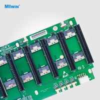 Carte mère GPU Miwin personnalisée à fixation directe 11 emplacements PCIe 4.0 x16, 22 8654 x8 OEM ODM, pour serveur