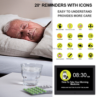 Jam tangan Digital untuk lansia, jam kalender Digital analog angka besar, pengingat obat senior, alarm kustom, orang tua, Johnson