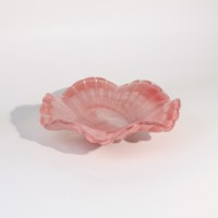 Plateau à fruits en verre à bord roulé, minimaliste et moderne, décoration artistique haut de gamme pour la maison, ornement de table basse