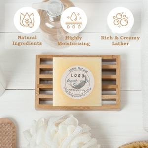 Premium Handcrafted 110G <span class=keywords><strong>Papaya</strong></span> Leche de cabra Limpieza suave Cara y cuerpo Hidratante Jabón sólido Anti acné Barra de jabón de cúrcuma - Product Image 3