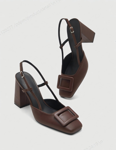 Sandali <span class=keywords><strong>da</strong></span> <span class=keywords><strong>Donna</strong></span> <span class=keywords><strong>con</strong></span> <span class=keywords><strong>Tacco</strong></span> Quadrato, Scarpe <span class=keywords><strong>con</strong></span> Plateau <span class=keywords><strong>e</strong></span> Cinturino alla Caviglia, Design Open Toe per Primavera ed Estate - Product Image 3