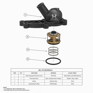 Boîtier de thermostat moteur MANER OE 06E121111G pour Audi C6 A4 A6 A7 A8 2.4 2.5 2.8 3.2 Pièces de rechange pour système de refroidissement - Product Image 5
