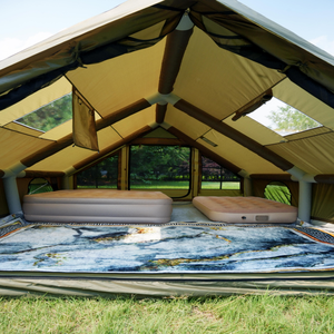 Tente de camping gonflable de luxe personnalisable 12m, imperméable, 4 saisons, avec double lucarne et sortie pour cheminée – Offre Spéciale - Product Image 4
