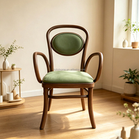 Chaise de salle à manger en rotin naturel et velours, fauteuil de luxe pour villa et majlis aux Émirats arabes unis et en Arabie Saoudite, anti-fissuration, confortable, pour hôtel