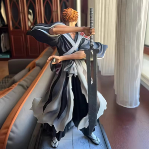 <span class=keywords><strong>Figurine</strong></span> Manga 35CM Bleach Kurosaki Ichigo, Statue PVC, Figura de Combat à Double Épée, Guerre des Mille Ans, Jouet Anime, Cadeau - Product Image 3