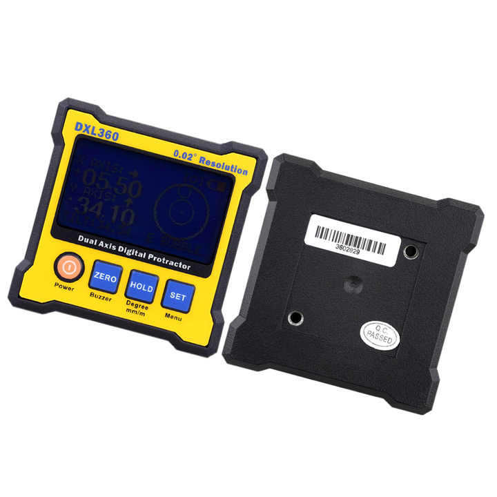 Inclinometro Digitale Magnetico ALLmeter - Goniometro 360&deg;, Livella Con Base A V Per Falegnameria