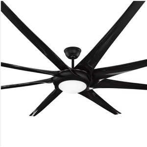 Large 100-Inch Industrial Style <b>Ceiling</b> <b>Fan</b> with LED Light 8 ABS Blades DC Motor <b>Modern</b> Design Remote Control Metal Lamp Body - Product Image 1
