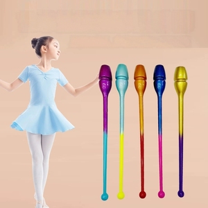 Bâtons de gymnastique scintillants bicolores en gros, dégradé de couleurs, pour la performance de gymnastique artistique des enfants - Product Image 3