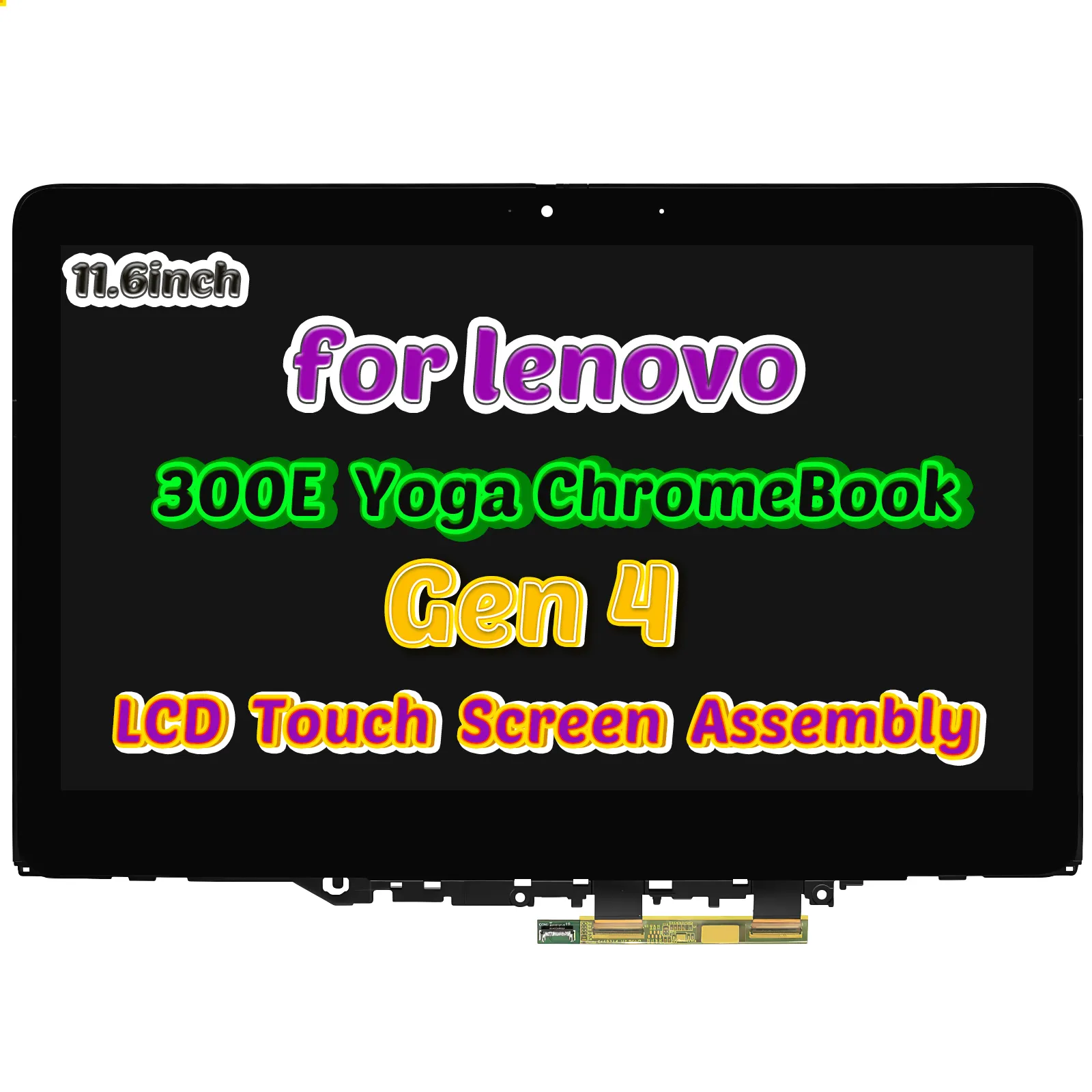GBOLE di ricambio per Lenovo 300e Yoga Chromebook Gen 4 82 w2 82 w3 5 d11c95908 5 d11c95909 5 d11c95910 schermo LCD digitalizzatore HD 11.6"