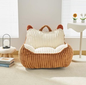 Factory Kids Bean Bag Sofa with Shredded Foam Filler for Boys and Girls Soft Corduroy Fabric Floor Chair for Gaming <b>Reading</b> - Product Image 5