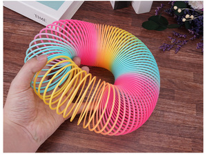 15cm X 15cm Colorful Large Jumbo Magic <strong>Slinkying</strong> Spring Coil Rainbow Oil <strong>Toy</strong> - Product Image 6