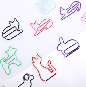 Fabricant personnalisé en forme de mignon couleurs assorties signets planificateur trombones en métal avec papeterie scolaire de bureau - Product Image 2