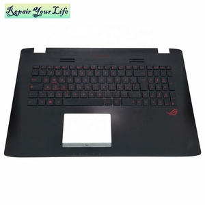 Clavier d'ordinateur portable italien rétro-éclairé pour <span class=keywords><strong>ASUS</strong></span> GL752 <span class=keywords><strong>GL752VW</strong></span> 90NB0A41-R31IT0 13NB0941AP0901 clavier avec boîtier supérieur noir repose-poignets - Product Image 1