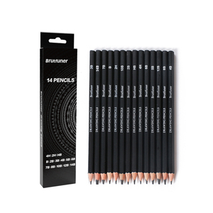 Ensemble de 14 crayons à dessin hexagonaux en bois de pin 4H 2H HB B 2B 3B 4B 5B 6B 7B 8B 10B 12B 14B <span class=keywords><strong>Brutfuner</strong></span> certifié EN71 - Product Image 6
