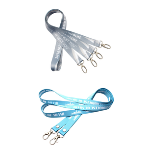 Custom Logo Dye Sublimation Safety Print Polyester Neck Lanyards with Card Holders & Keychain & Mobile Phone
