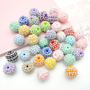 Perles en résine épaisses de haute qualité 51258 à rayures scintillantes et strass pour la fabrication de stylos, boules disco et bijoux - Product Image 2