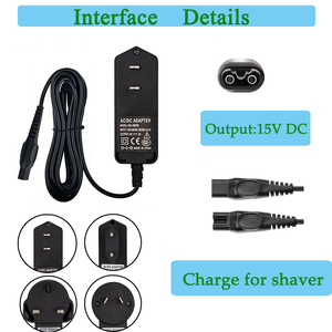 15V 360mA y 380mA 2-Punta de pared de la UE adaptador de corriente de enchufe de <span class=keywords><strong>cargador</strong></span> <span class=keywords><strong>para</strong></span> <span class=keywords><strong>PHILIPS</strong></span> Shaver HQ8505 HS8020 HQ8875 S20 - Product Image 3