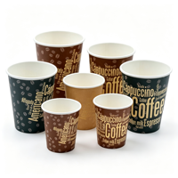 Gobelet en papier kraft jetable à paroi simple, personnalisé en usine, avec couvercle blanc, offre spéciale pour le café, échantillon gratuit disponible, impression possible