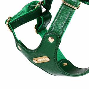 Set di Guinzaglio e Pettorina per Cani in Vera Pelle di Lusso, <span class=keywords><strong>Impermeabile</strong></span>, Antiaderente, Senza Tirare, per Cani di Piccola e Media Taglia - Product Image 4